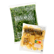Boerenkool grof of aardappelen kruimig